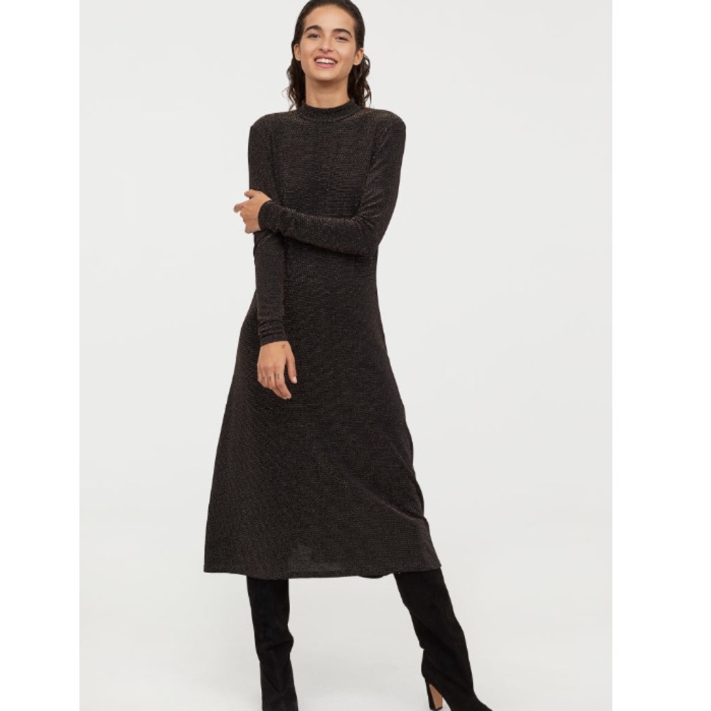 Black and Gold speckled H&M dress